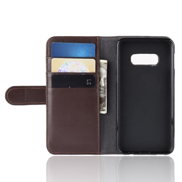 Samsung Galaxy S10e ægte split læderetui - Kaffe Brown