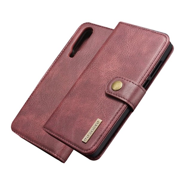 DG.MING Huawei P30 2-in-1 split læderetui - Rød Red