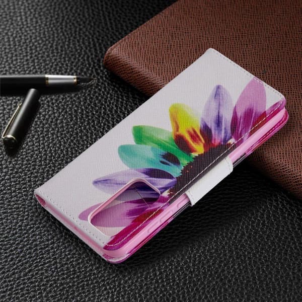 Wonderland Huawei P40 flip etui - Farverige Blade Multicolor