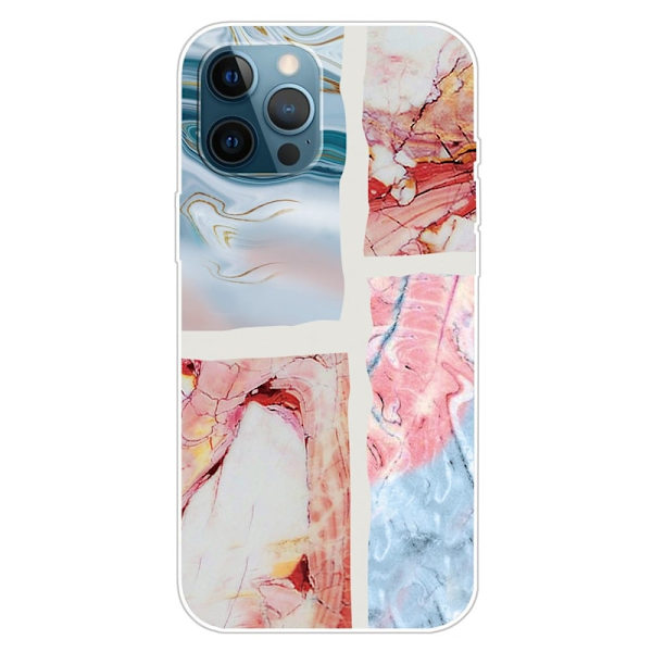 Marble iPhone 15 Pro Max Etui - Wavy Klinkekule Tile Multicolor