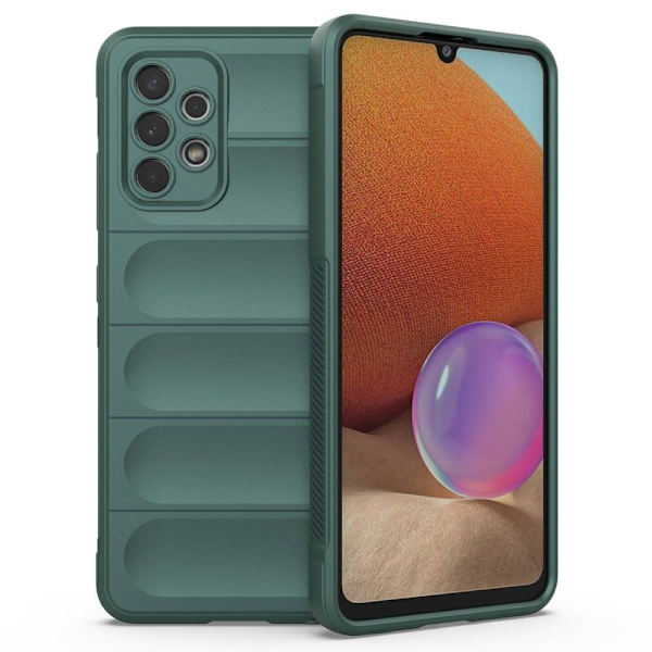 Mjukt greppformat Samsung Galaxy A32 skal - Grön Grön