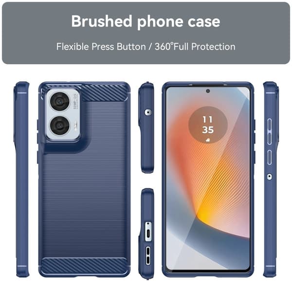 Carbon Flex Motorola Edge 50 Fusion deksel - Blå Blue