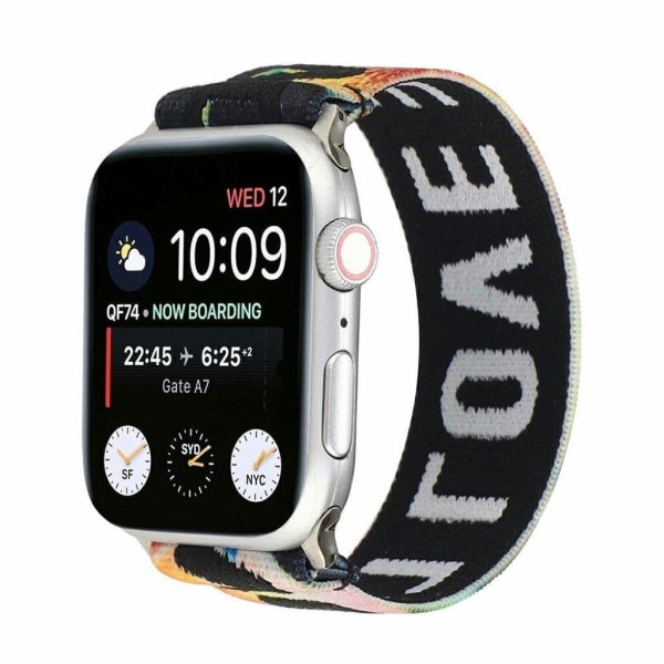 Apple Watch Series 6 / 5 40mm trasa mönster klockarmband - Love multifärg