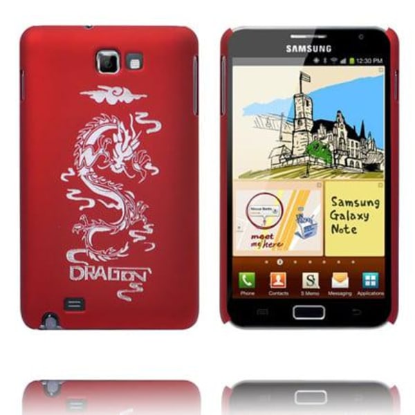 Dragon Frosted (Punainen) Samsung Galaxy Note Suojakuori Red