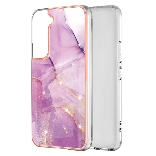 Marble Samsung Galaxy S22 Etui - Lyserød Marmor Haze Pink