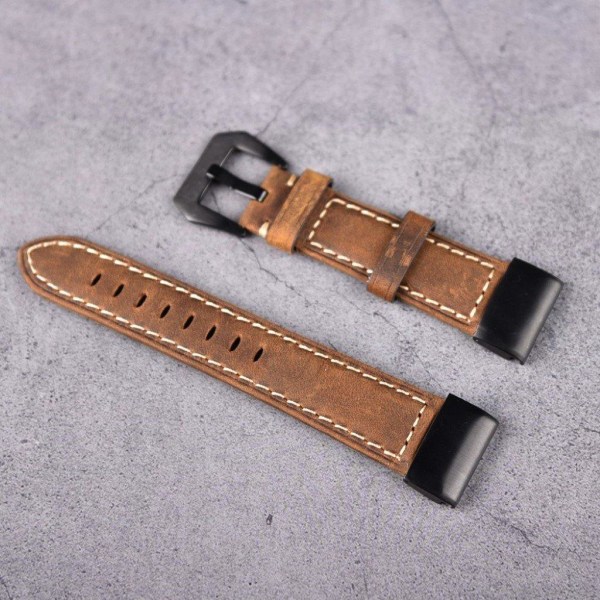Garmin Fenix 5S genuine leather watch band - Dark Brown Brown