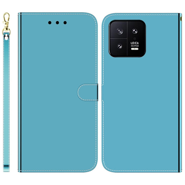 Mirror Xiaomi 13 Flippetui - Blå Silver grey