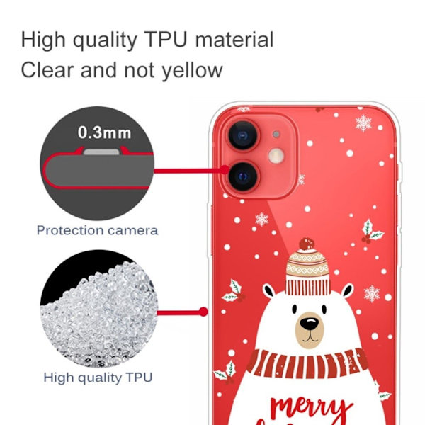 Juleveske til iPhone 12 Mini - Gledelig Høytid White