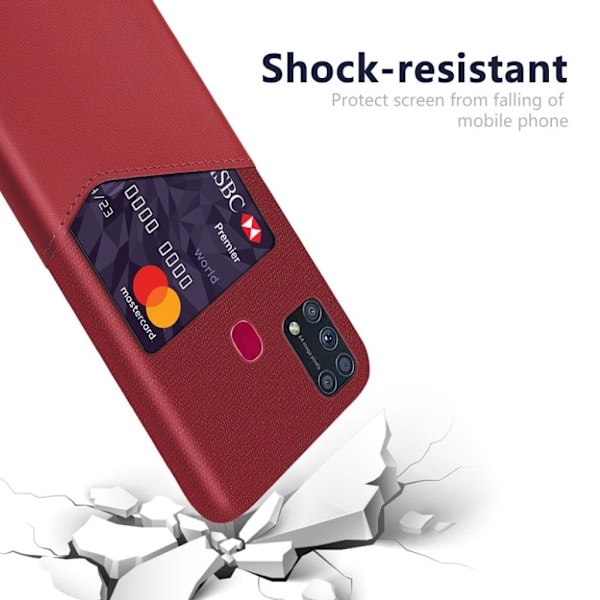 Bofink Samsung Galaxy M31 Card Cover - Rød Purple