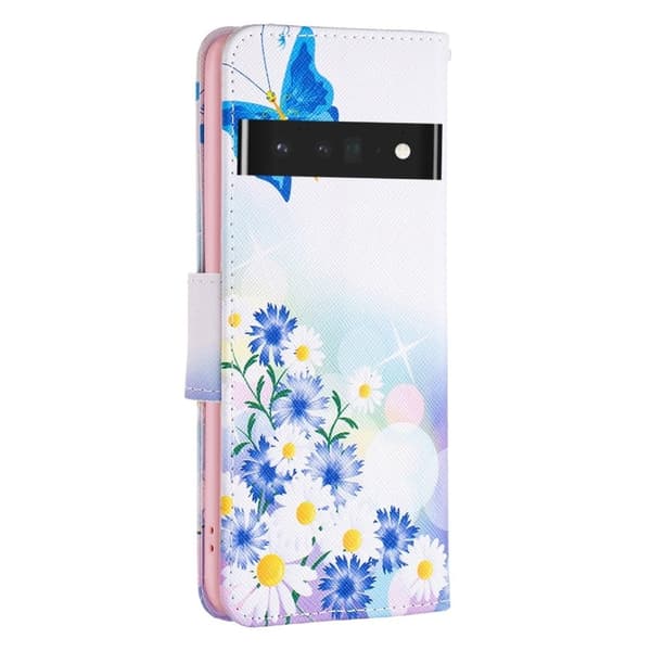 Wonderland Google Pixel 7 Pro flip-etui - Sommerfugl Og Blomster Multicolor
