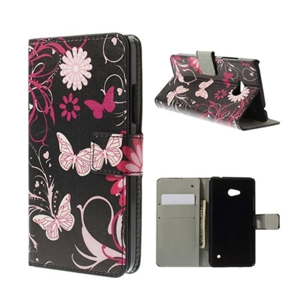 Butterfly läder Microsoft Lumia 640 fodral - Flerfärgad multifärg