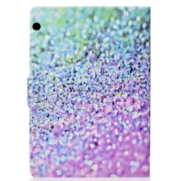 Huawei MediaPad T3 10 mönstrat läderfodral - Glitterpartiklar multifärg