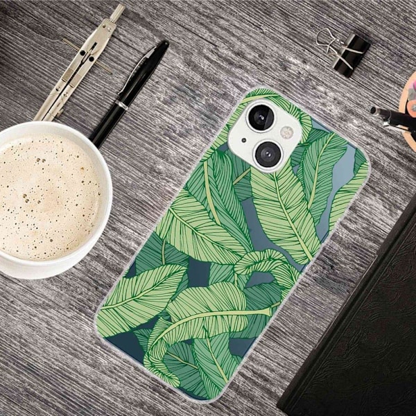 Deco iPhone 14 Plus skal - Blad Grön