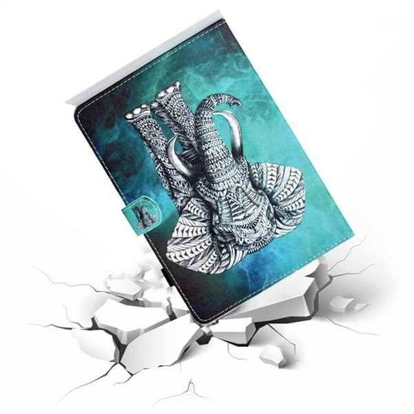 Huawei MediaPad M6 8.4 vackert mönstrat flipfodral i läder - Elefant multifärg