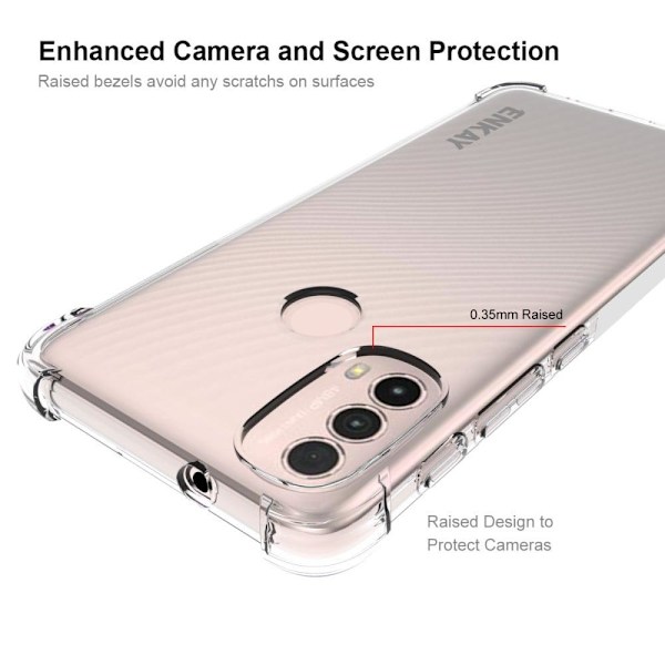 ENKAY klart faldsikkert etui til Motorola Moto E30 / E40 Transparent