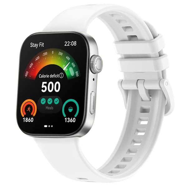 Huawei Watch Fit 3 Replacement Wrist bandsoft Silicone Watch Strap - White Vit