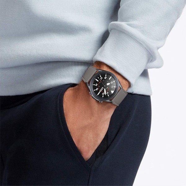Ticwatch GTX / Pro urrem i tekstureret ægte læder - Sort Black