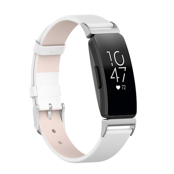 Fitbit Inspire / Inspire HR nahkakellon ranneke - Valkoinen White