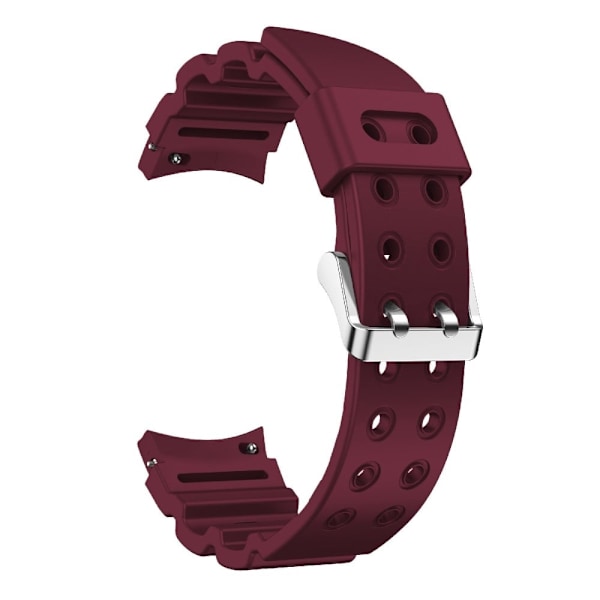 Samsung Galaxy Watch 5 (44mm) / (40mm) / 4 (44mm) / (40mm) klockarmband i silikon - Vinröd Röd
