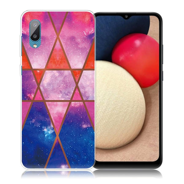 Marble Samsung Galaxy M02 / A02 Etui - Rose / Orange / Blå Multicolor