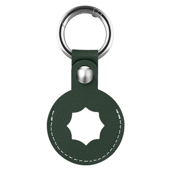 AirTags kahdeksankulmainen nahkaverhoilu - Mustanvihreä Green