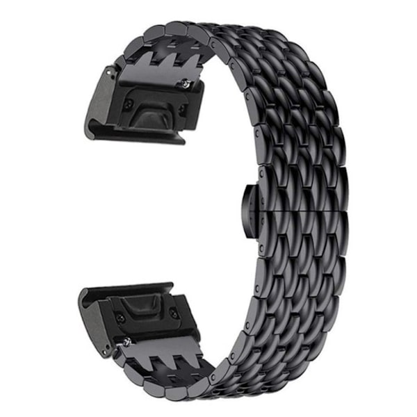 Garmin Fenix 5X dragon vein urrem i rustfrit stål - sort Black