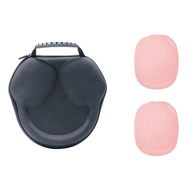 Airpods Max silikonskydd + hylsa - Rosa Rosa
