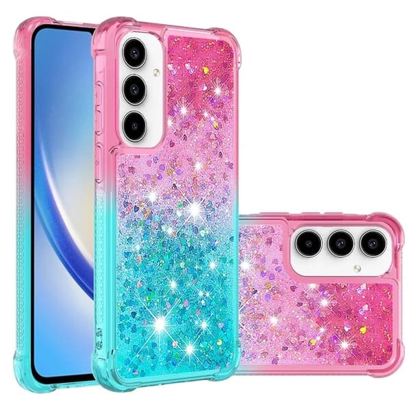 Princess Samsung Galaxy A36 cover - Lyserød + Himmelblå Pink