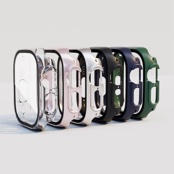 Apple Watch Ultra cover with tempered glass - Midnight Blue Blå