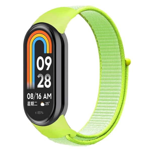 Xiaomi Smart Band 8 viileä nylonhihna - Vaaleankeltainen Yellow