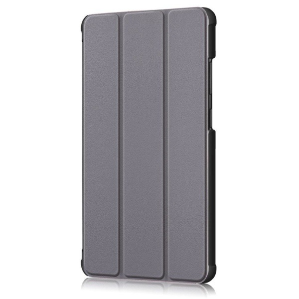 Lenovo Tab M7 tri-fold durable leather flip case - Grey Silver grey
