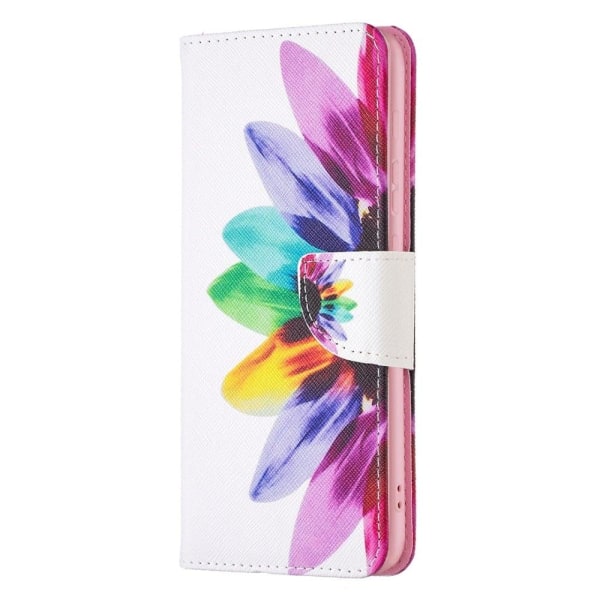 Wonderland Motorola Moto E30 / Motorola Moto E40 flip kuoret - Auringonkukka Multicolor