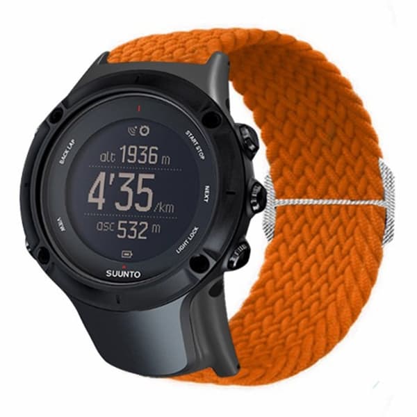 Suunto Ambit3 / Ambit2 / Ambit Klockarmband i flätad nylon Justerbart handledsarmband - Orange Orange