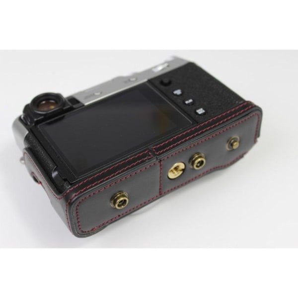 Fujifilm X100V durable leather case - Black Svart