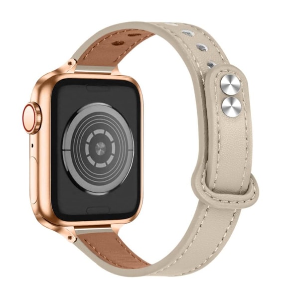 Apple Watch Series 8 (41mm) urrem i ægte okselæder - Elfenbenshvid White