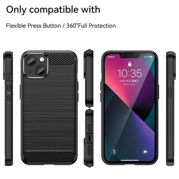 Carbon Flex Etui iPhone 14 Plus - Svart Black