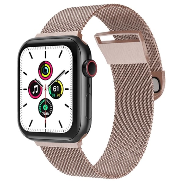 Apple Watch (41mm) milanese stainless steel magnetic clasp watch Rosa