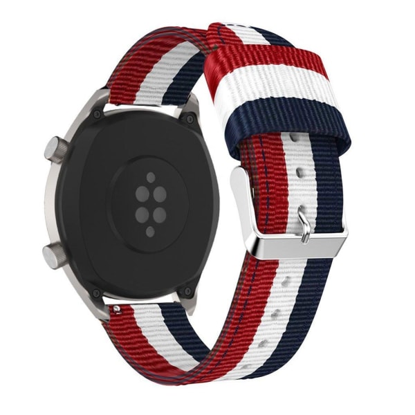 Huawei Watch GT 22mm klockband av nylon - Röd / Vit / Blå multifärg