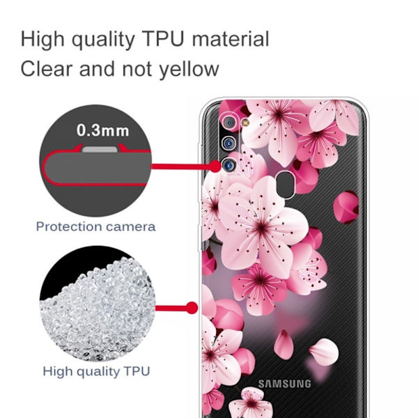 Deco Samsung Galaxy M21 2021 skal - Persikoblomma Rosa