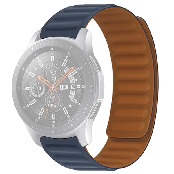 22 mm universal klockarmband med magnetlås i silikon - Indigo Blå Blå