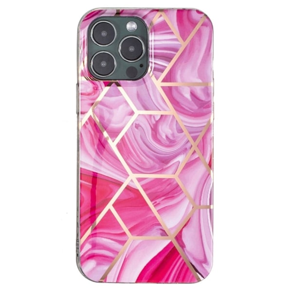 Marble iPhone 13 Pro Etui - Red Rhombus Red