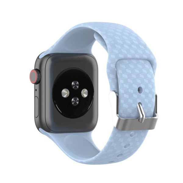 Apple Watch Series 5 44mm 3D strassarmband i silikon - Baby Blå Blå