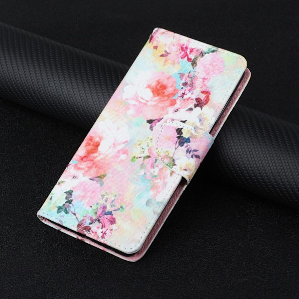 Wonderland iPhone 13 Pro flip etui - Akvarelblomster Multicolor