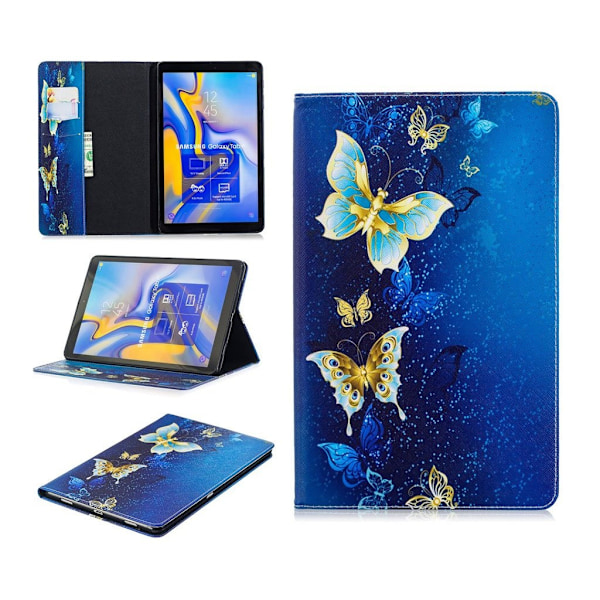 Samsung Galaxy Tab A 10.5 beskyttelsesetui i kunstlæder med mønster - Elegant sommerfugl Multicolor