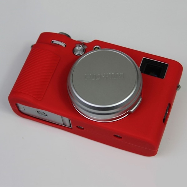 Fujifilm X100V holdbart silikoneetui - Rød Red
