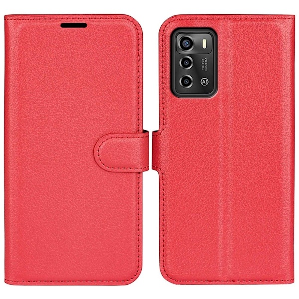 Klassisk ZTE Blade A72 Flip Etui - Rød Red
