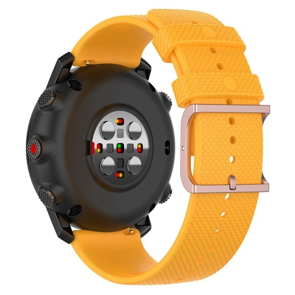 22 mm klockarmband i silikon med universell prickdesign - Gul Gul