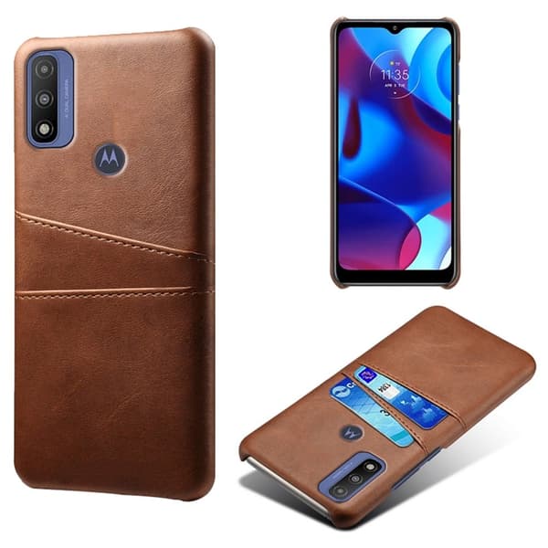 Dual Card Etui Motorola G Pure - Brun Brown