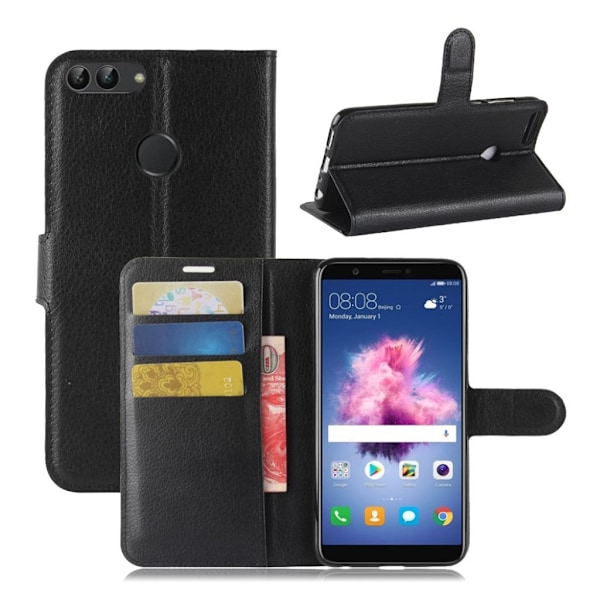 Huawei P Smart litsitekstuurinen suojakotelo - Musta Black