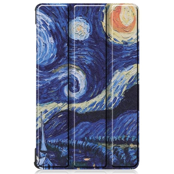 Lenovo Tab M8 Trippelt Mønster Lær Flippetui - Starry Sky Multicolor